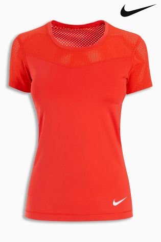 Nike Gym Pro Hypercool Red Short Sleeve T-Shirt